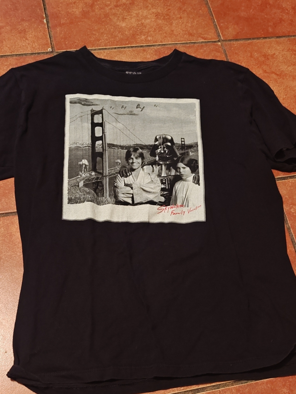 Star Wars Black Graphic Photo-Print Short Sleeve Tee